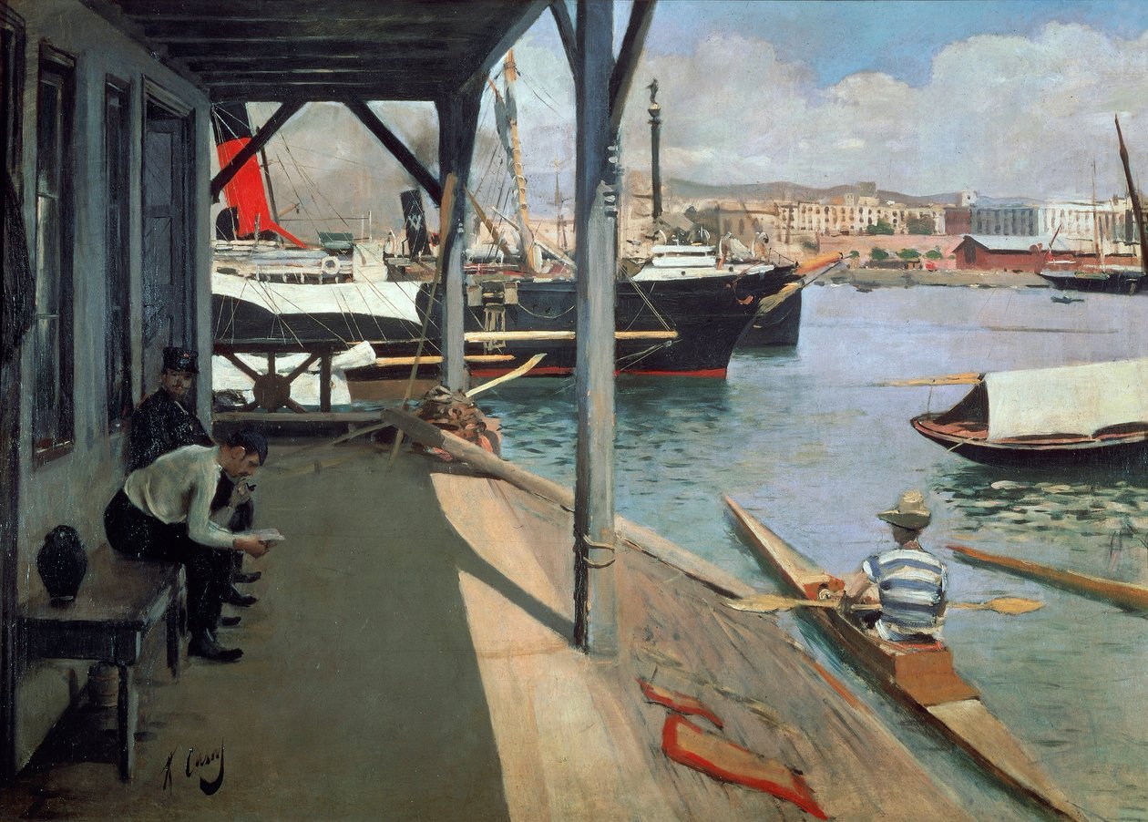 Barcelonan satama tekijältä Ramon Casas i Carbo