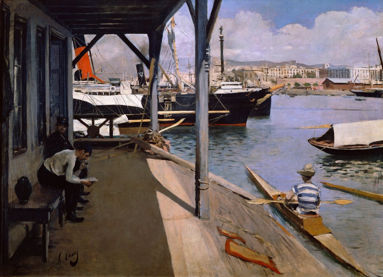 Yacht Club Barcelonassa tekijältä Ramon Casas i Carbo