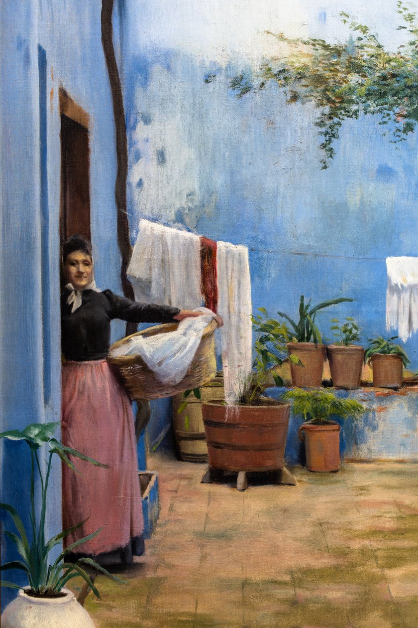 Sininen piha tekijältä Ramon and Rusinol Santiago (1861 1932) Casas
