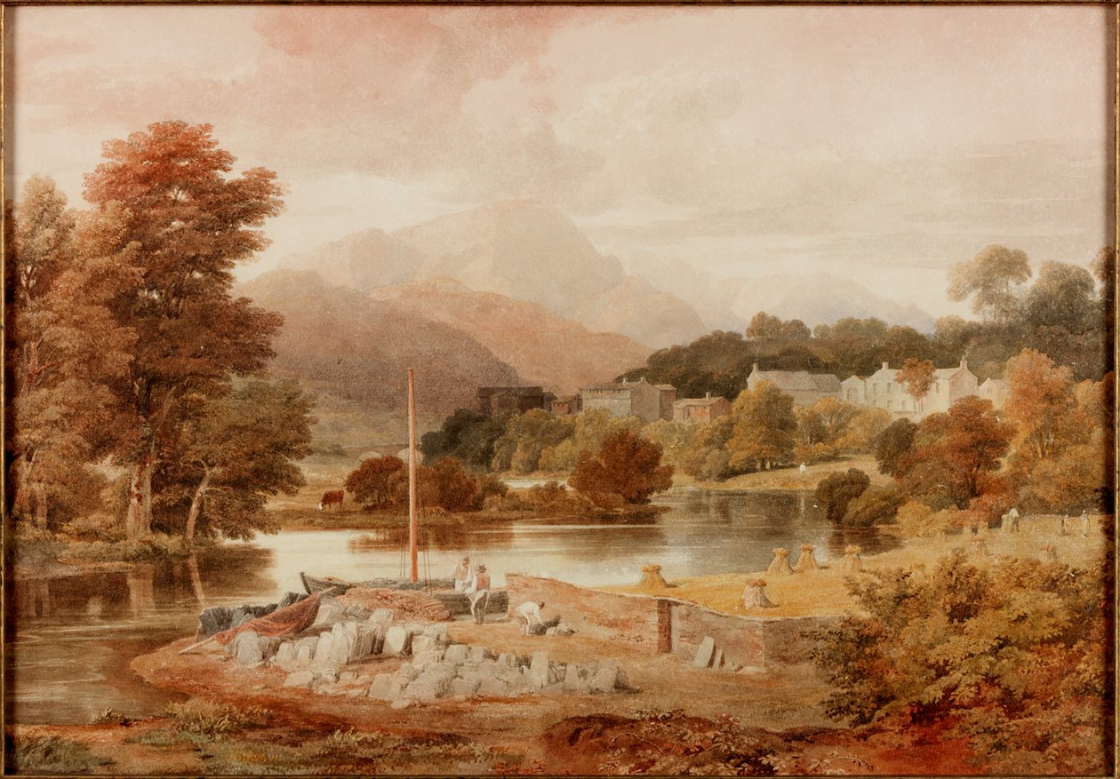 Slate Wharf, Brathay tekijältä Ramsay Richard Reinagle