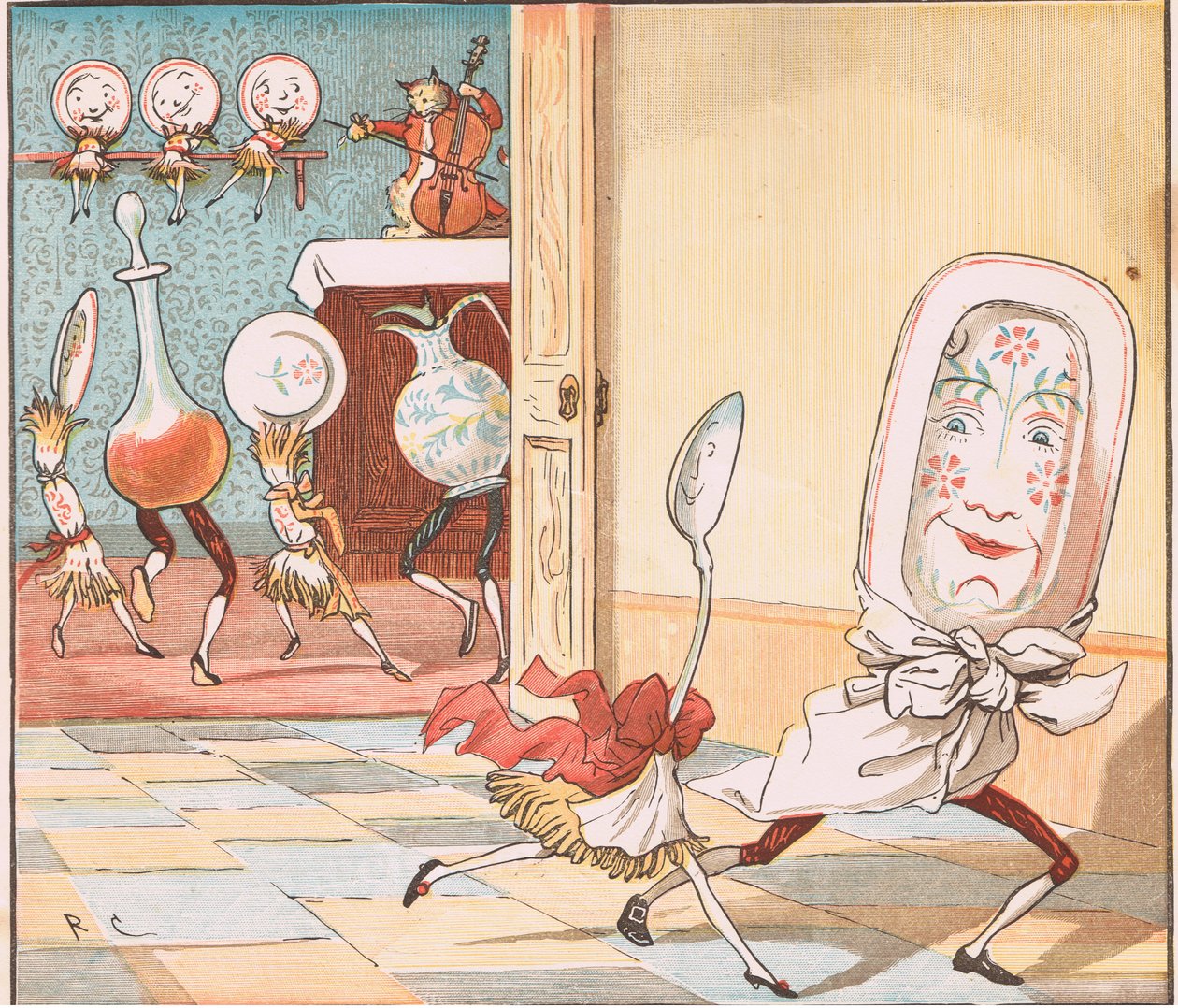 Ja astia juoksi pois lusikan mukana tekijältä Randolph Caldecott