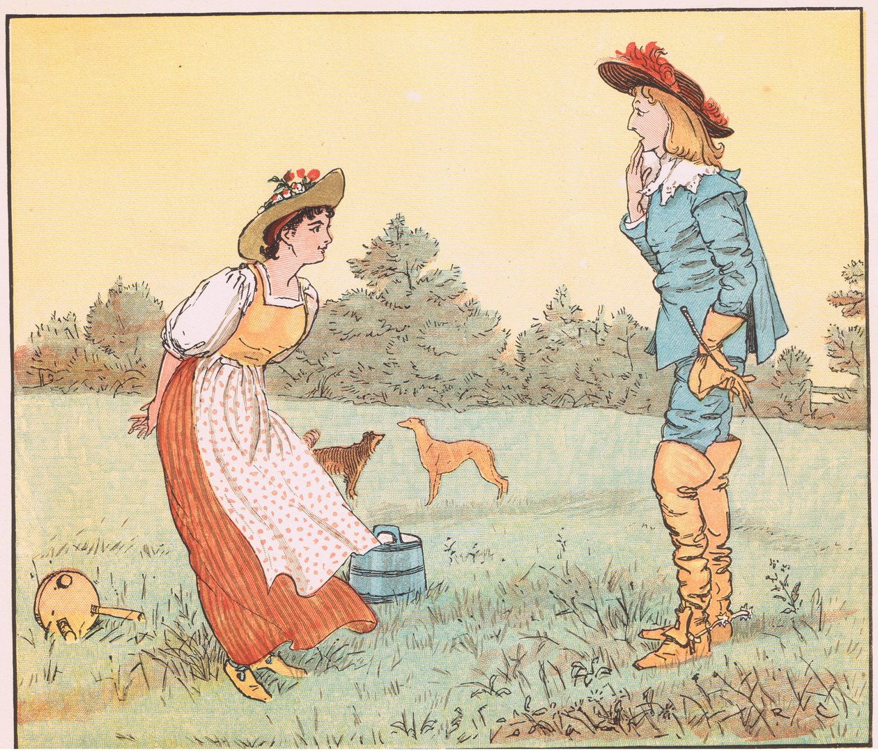 Sitten en voi mennä naimisiin kanssasi, kaunis piikani! tekijältä Randolph Caldecott