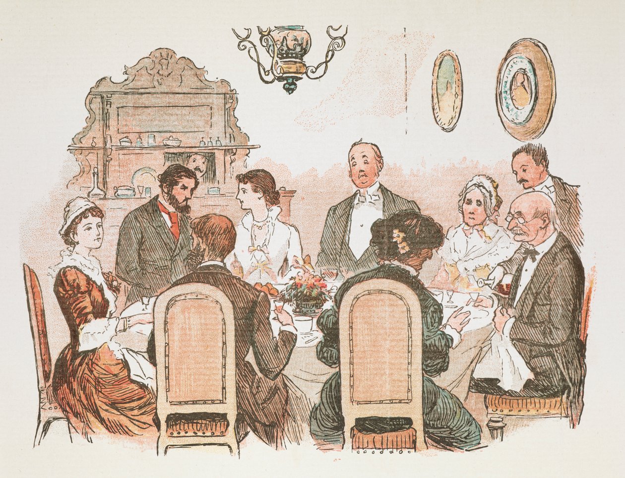 Ruokailukohtaus. tekijältä Randolph Caldecott