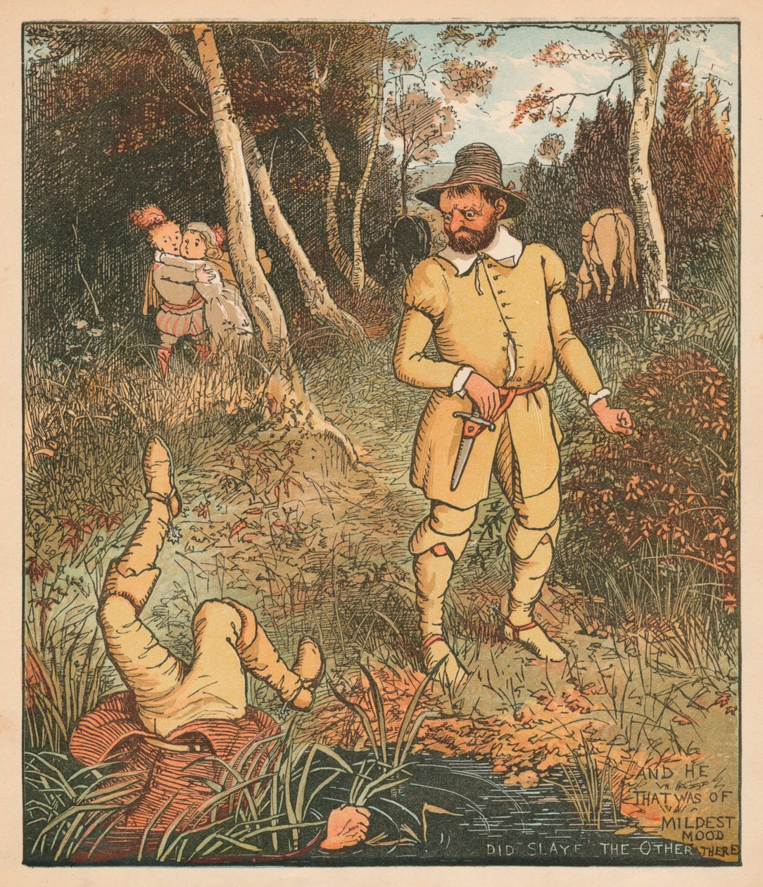 Ja Hän, joka oli lempeimmällä tuulella, tappoi toisen siellä, vuonna 1880. tekijältä Randolph Caldecott