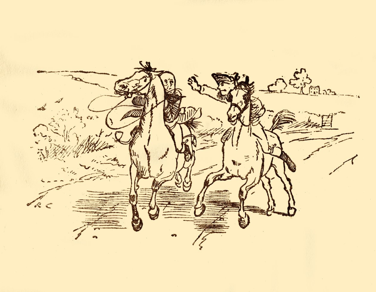 Postipoika löytää John Gilpinin Bell Innistä, 1878, 1918. tekijältä Randolph Caldecott