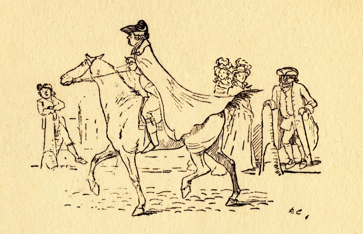 John Gilpin lähtee matkalle Edmontoniin, 1878, c1918. tekijältä Randolph Caldecott