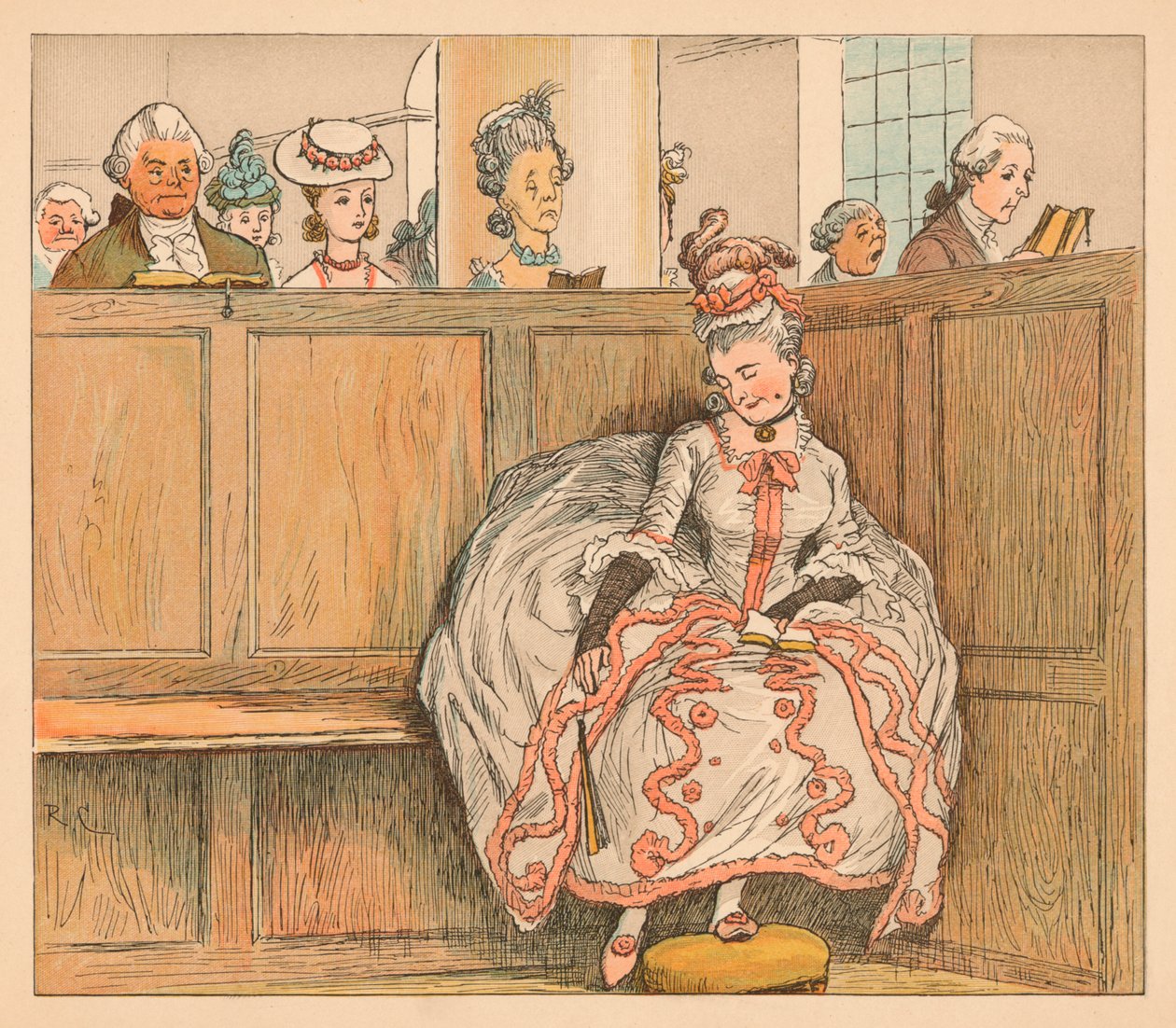 Hän ei koskaan nukkunut penkkissään, c1885, 1934. tekijältä Randolph Caldecott