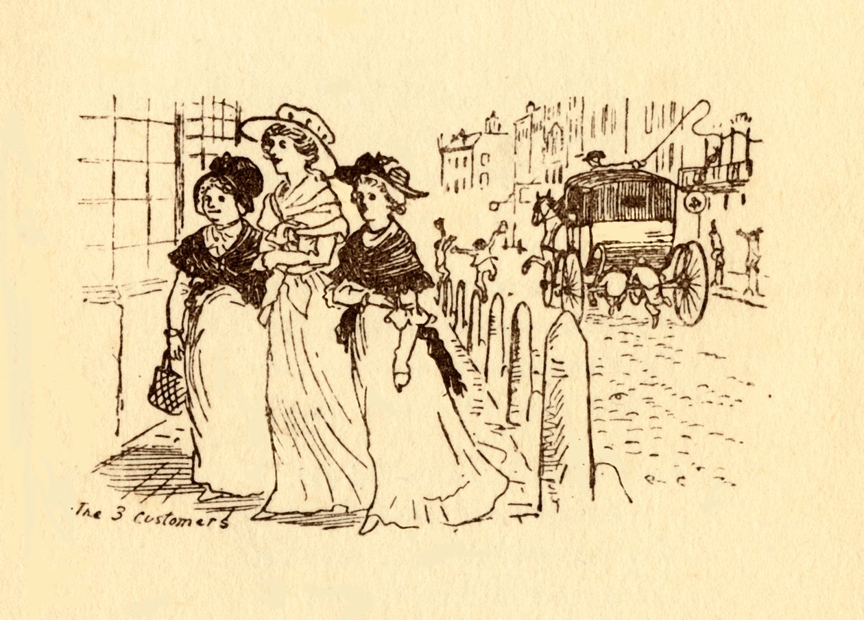 Kolme asiakasta, 1878, c1918. tekijältä Randolph Caldecott