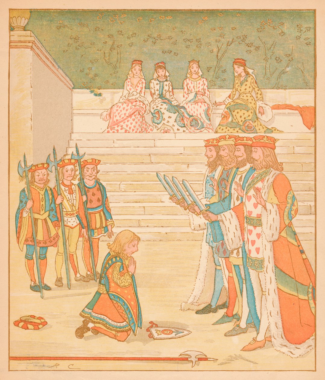 Sydämien Roisto toi takaisin nuo tortut ja vannoi, ettei hän enää varasta, 1880. tekijältä Randolph Caldecott