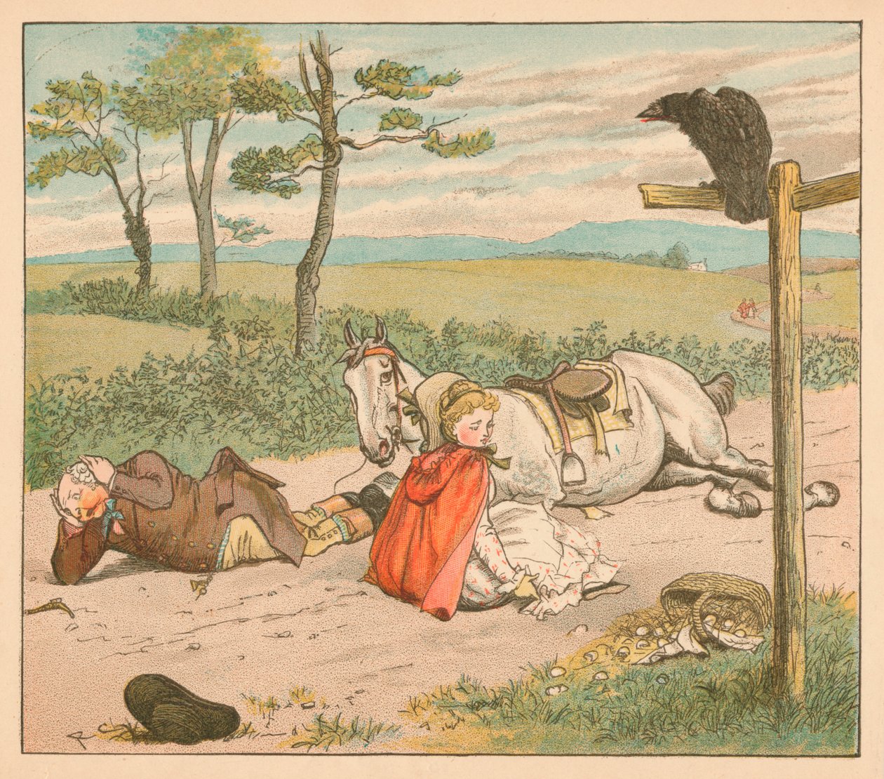 Tamma mursi polvensa ja maanviljelijä kruununsa, c1885, 1934. tekijältä Randolph Caldecott