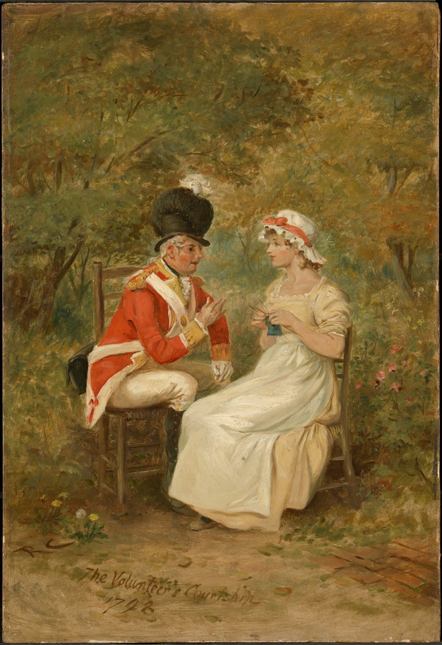 Vapaaehtoisen kosinta, 1798 tekijältä Randolph Caldecott