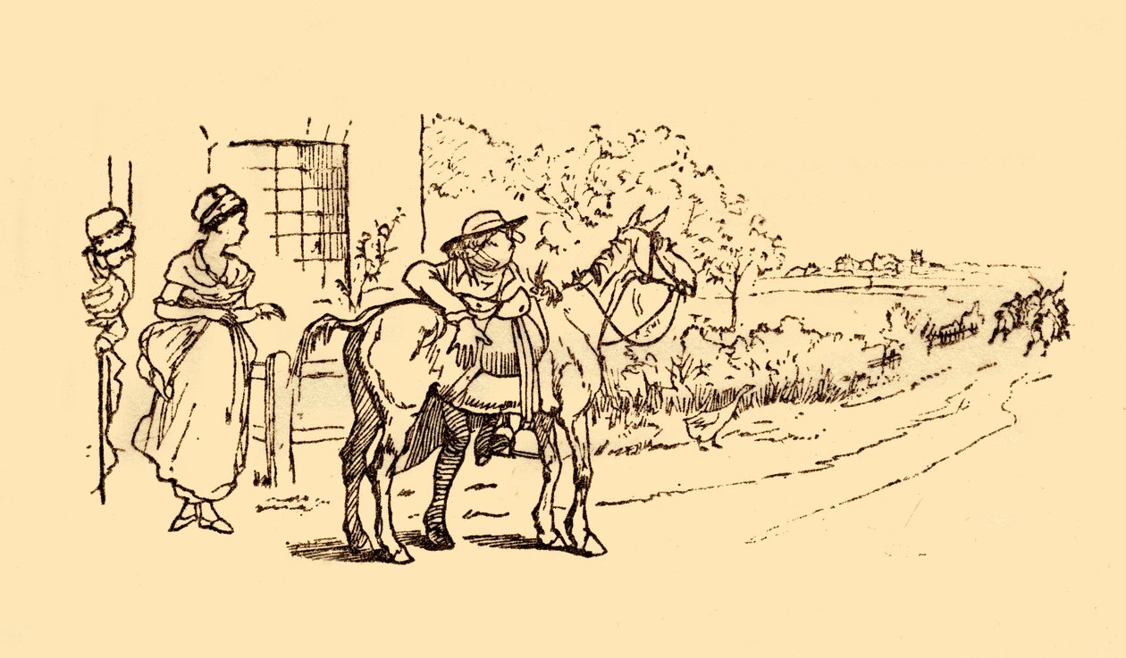 Kyläläiset katsovat sävyä ja itkevät, 1878, c1918. tekijältä Randolph Caldecott