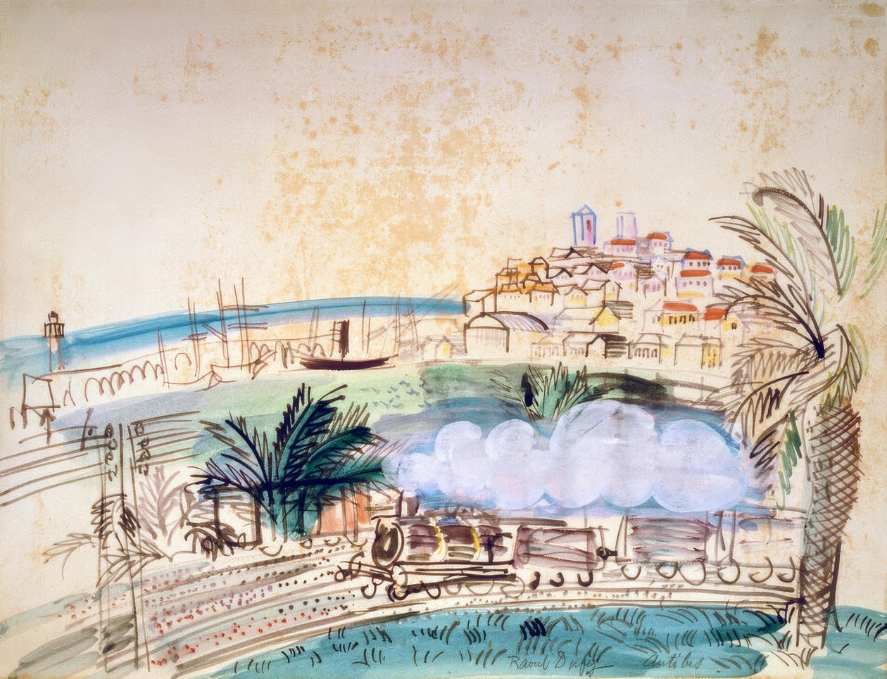 Antibes, rautatie tekijältä Raoul Dufy