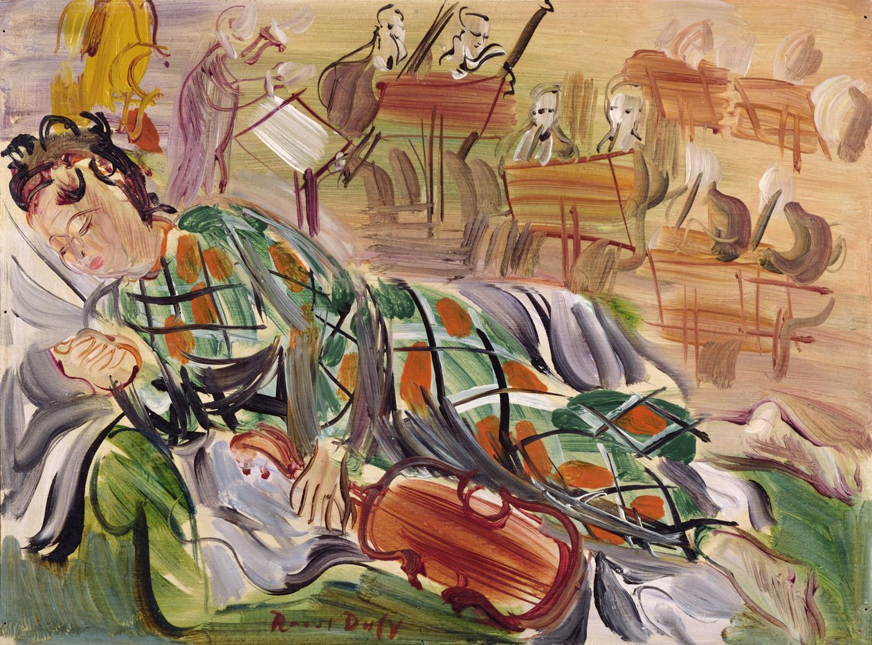 Berthe harlekiinina (öljy kankaalle) tekijältä Raoul Dufy