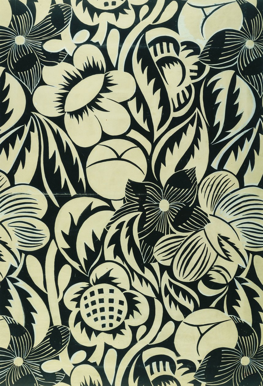 Mustat ja valkoiset kukat; Les Fleurs Noires et Blanches (Mustat ja valkoiset kukat) tekijältä Raoul Dufy