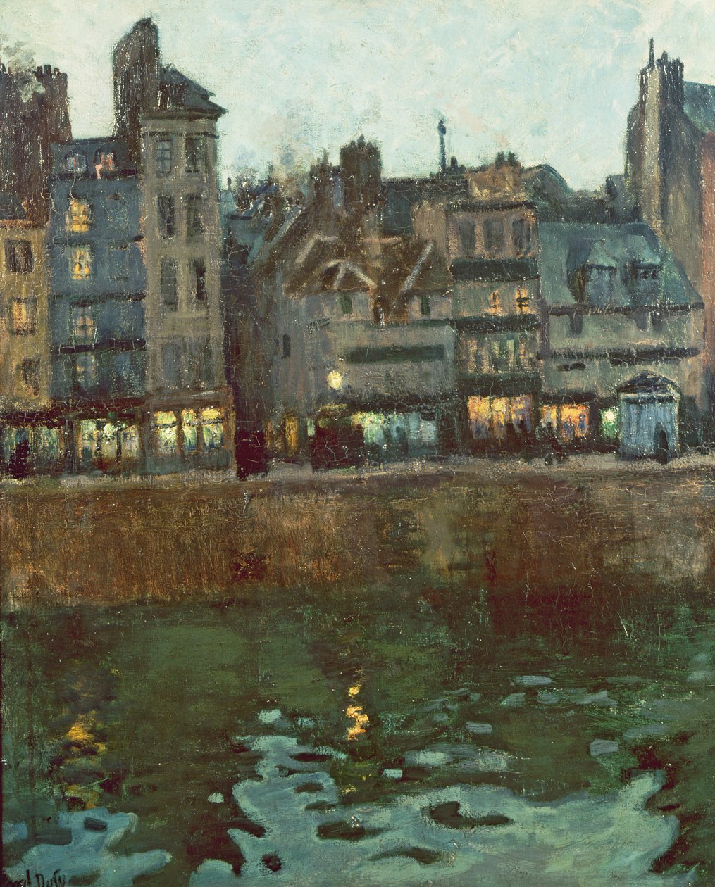 Le Havren sataman hämärä (öljy kankaalle) tekijältä Raoul Dufy