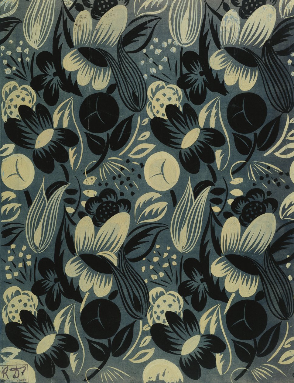 Kukkia sinisellä pohjalla; Fleurs sur Fond Bleu tekijältä Raoul Dufy