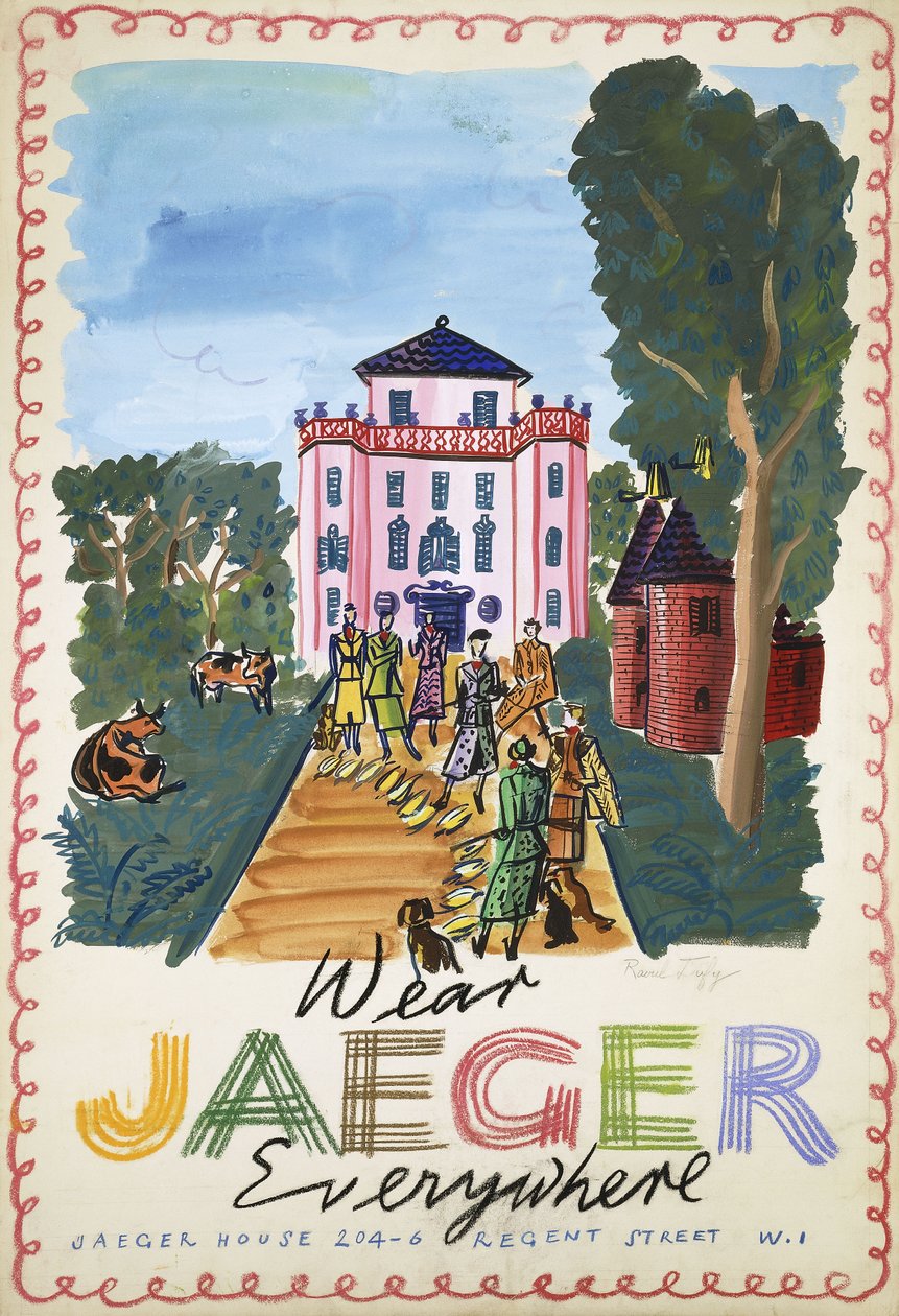 Metsästys; La Chasse, noin 1936 (guassi paperille). tekijältä Raoul Dufy