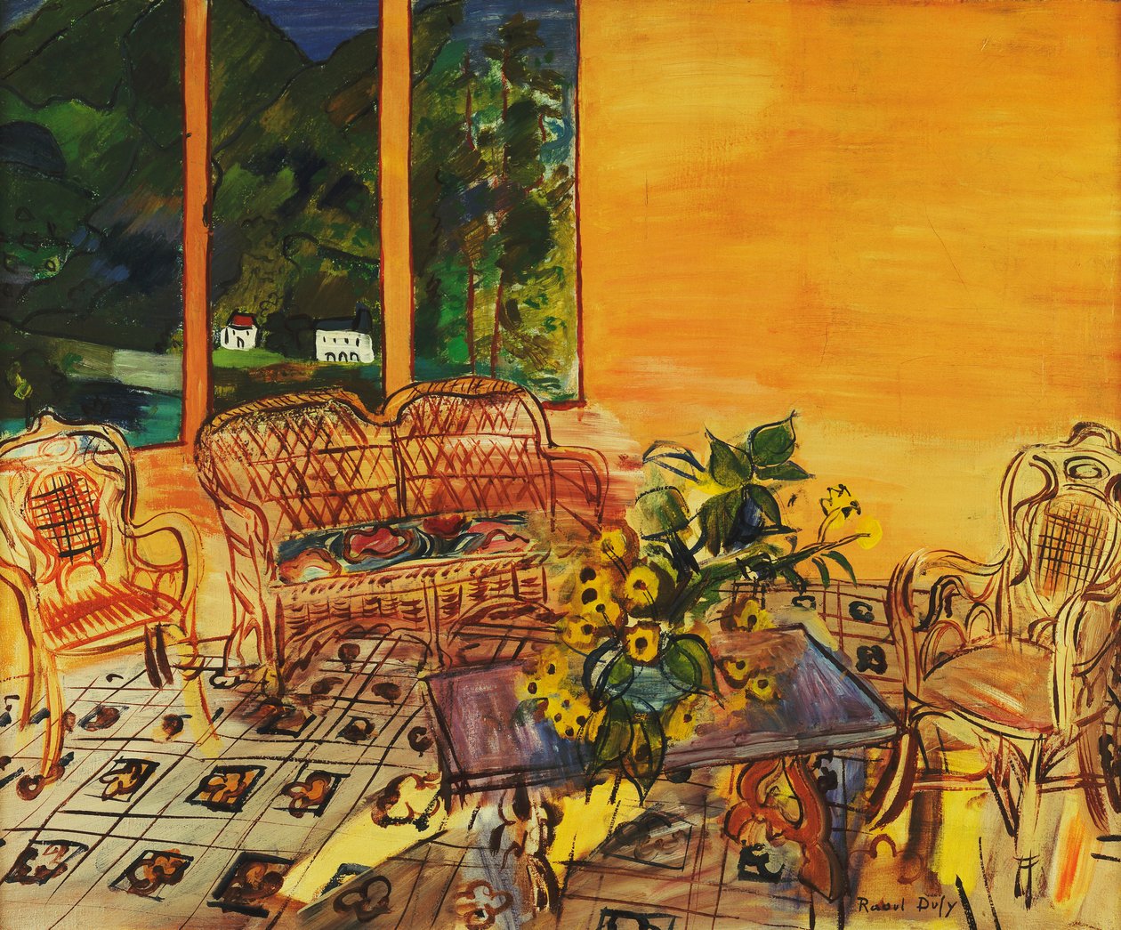 Sisustus, Vernet les Bains; Interieur, Vernet les Bains tekijältä Raoul Dufy