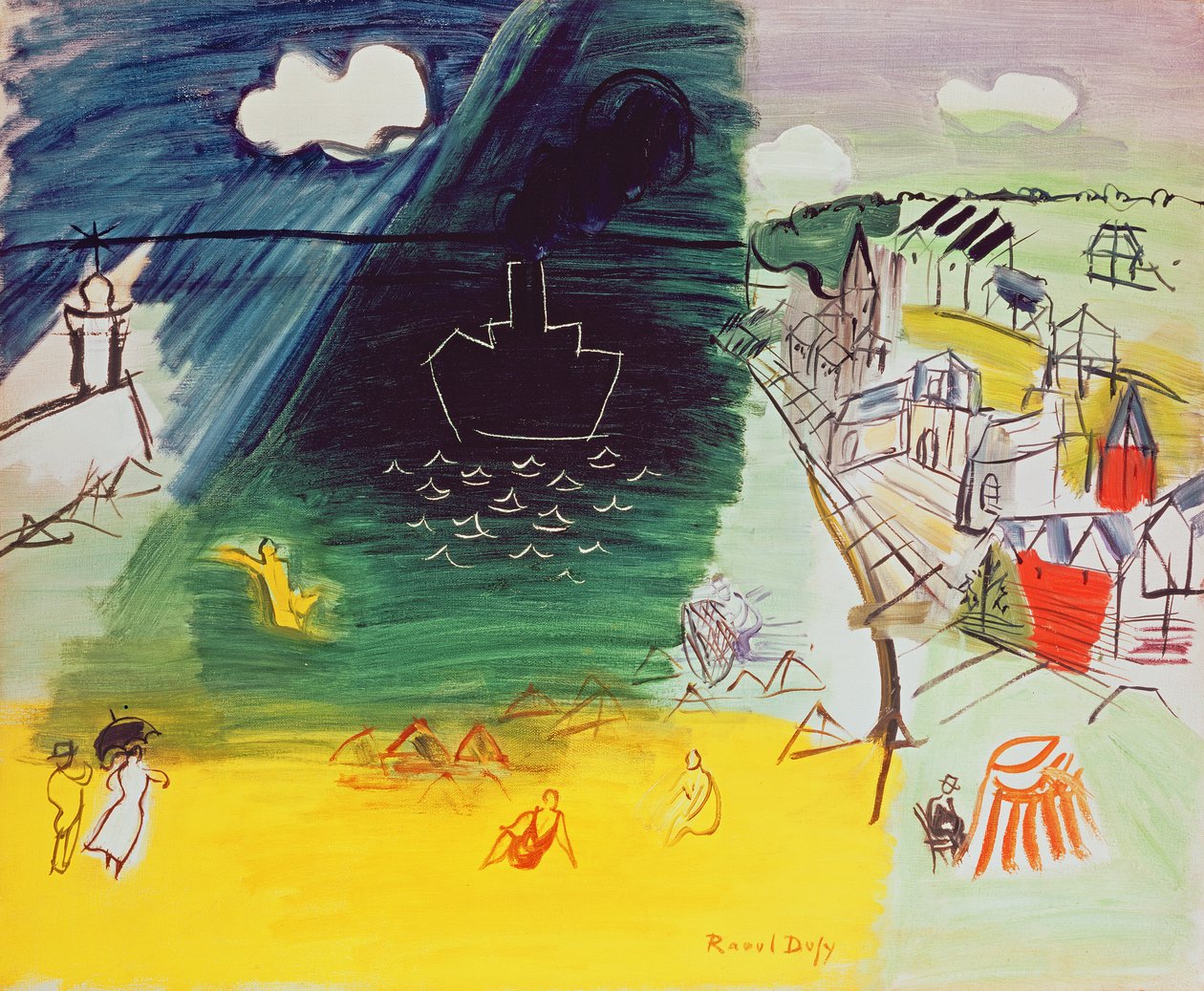 14. heinäkuuta (öljy kankaalle) tekijältä Raoul Dufy