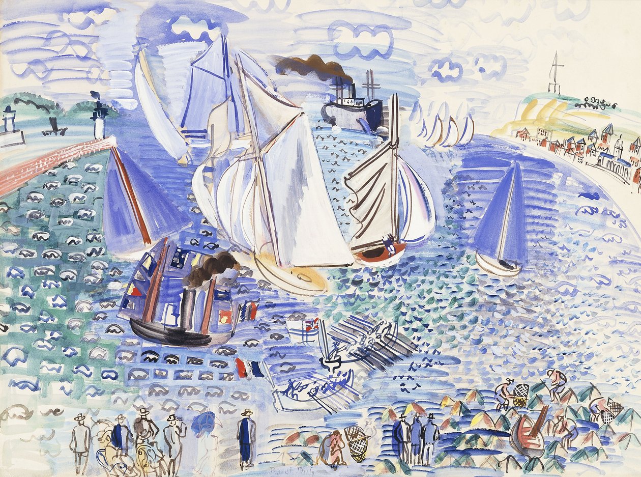 Englantilaisen laivueen vierailu Le Havreen tekijältä Raoul Dufy