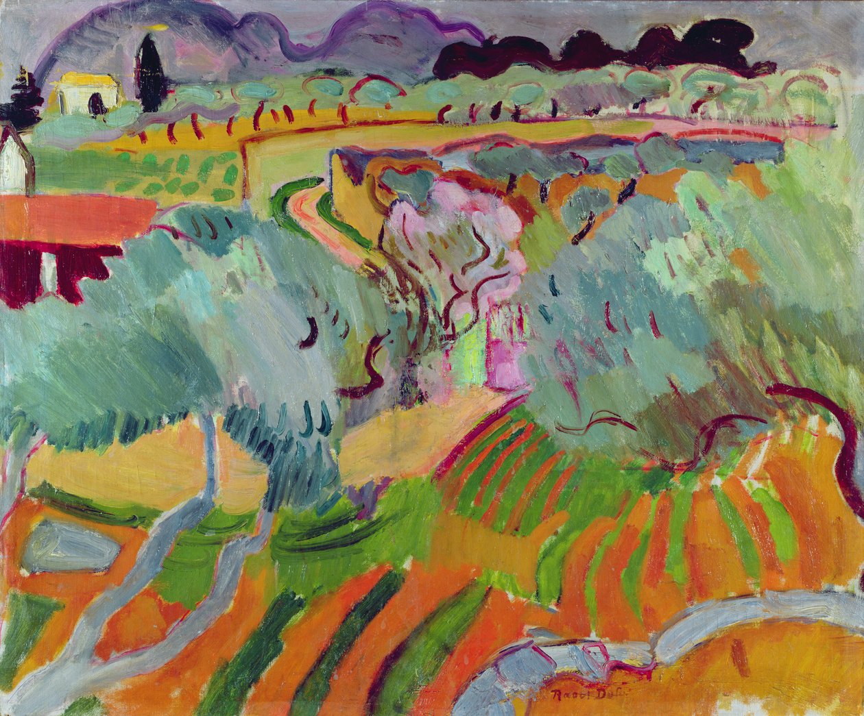 Provencen maisema tekijältä Raoul Dufy