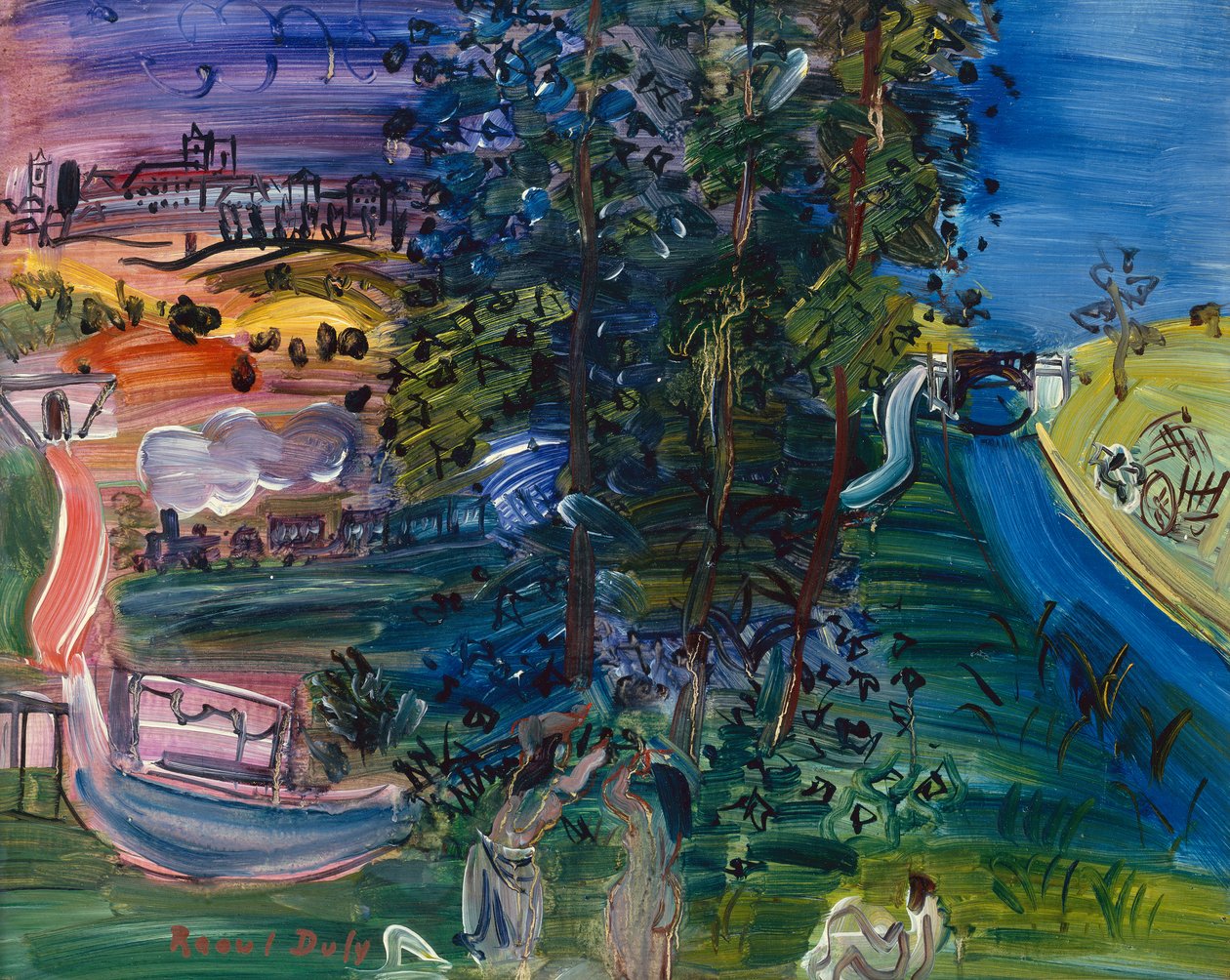 Langresin maisema (öljy kankaalle) tekijältä Raoul Dufy