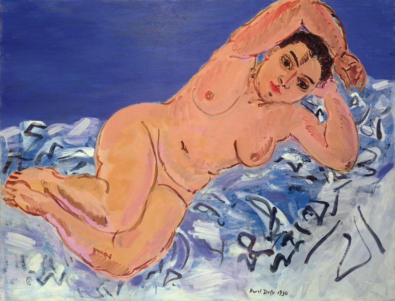 Suuri sininen alastonkuvio tekijältä Raoul Dufy