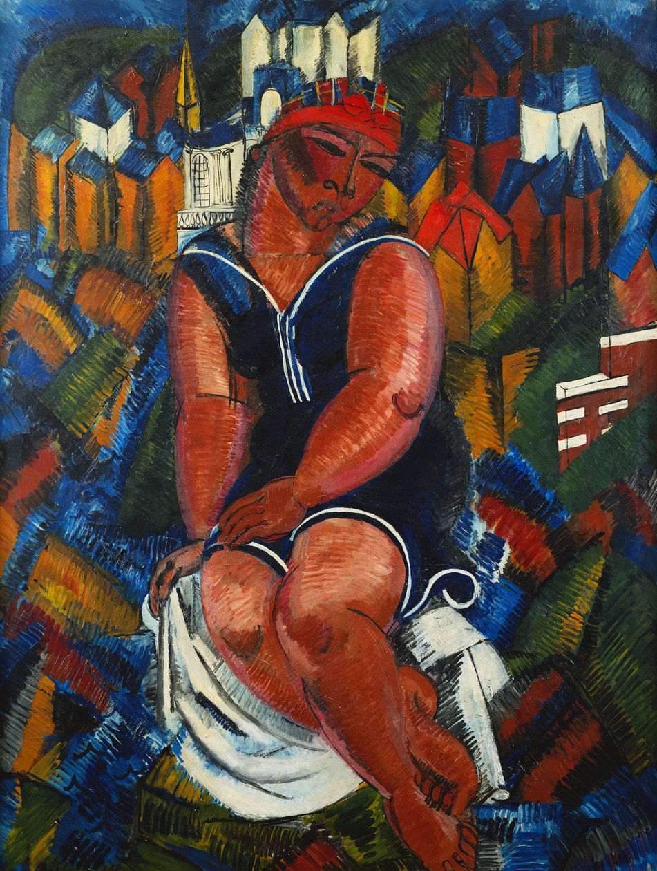 Suuri nainen kylpylässä; Le Grande Baigneuse tekijältä Raoul Dufy