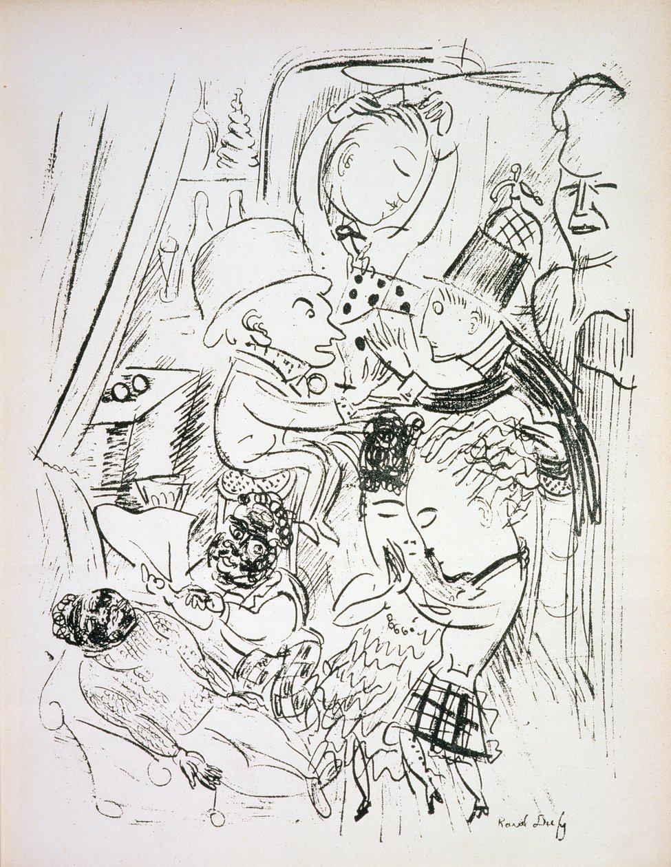 Le Boeuf sur le Toit tai Ei mitään tekemistä baari, Darius Milhaud Instrumentaalimusiikki tekijältä Raoul Dufy