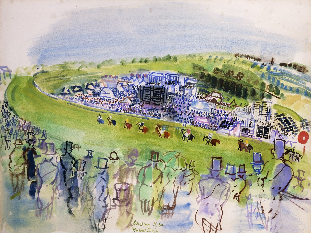 Le Jour du Derby (Epsom, Royal Enclosure) tekijältä Raoul Dufy