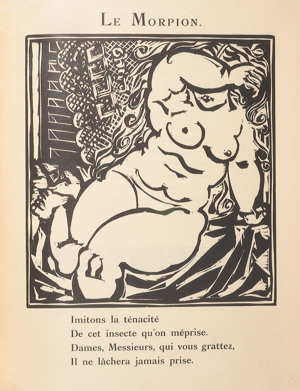 Le Morpion, kuvitus Guillaume Apollinairen teoksesta 