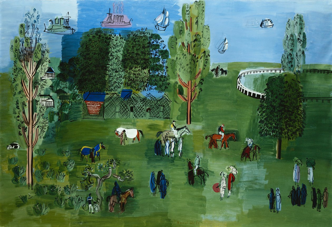 Le Paddock, noin 1926 (öljy kankaalle) tekijältä Raoul Dufy