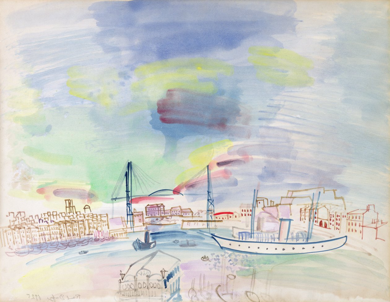 Marseillen vanha satama tekijältä Raoul Dufy
