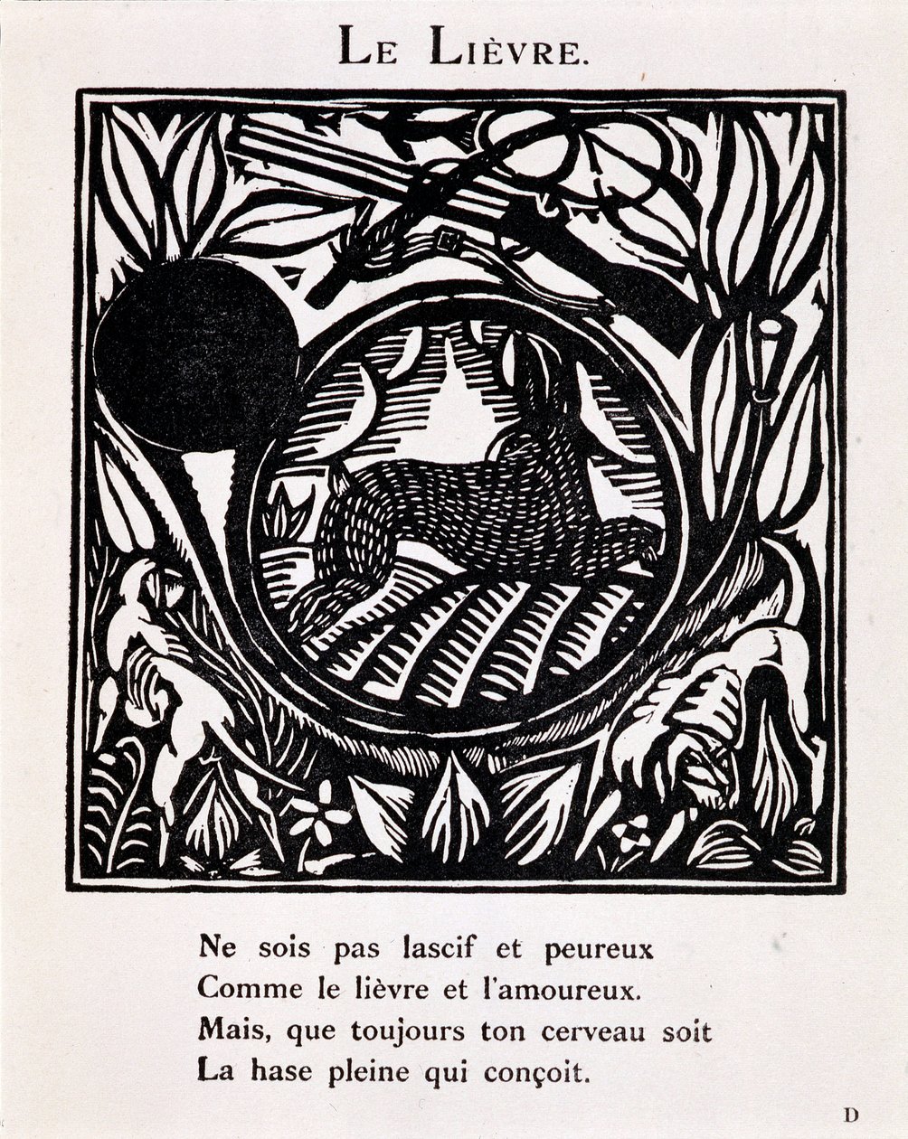 Le hare - teoksessa "Le Bestiaire ou cortège d