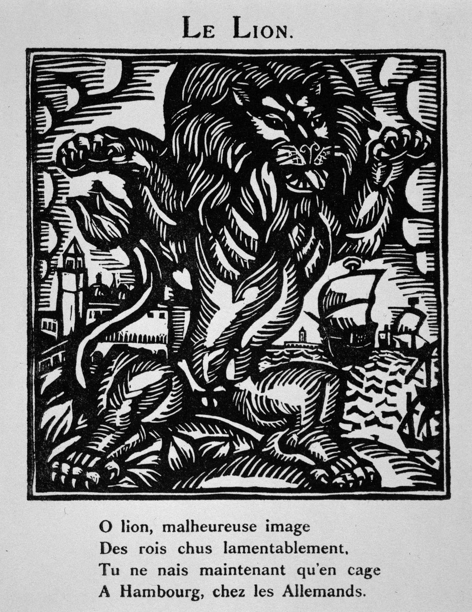 Leijona - teoksessa "Le Bestiaire ou cortège d
