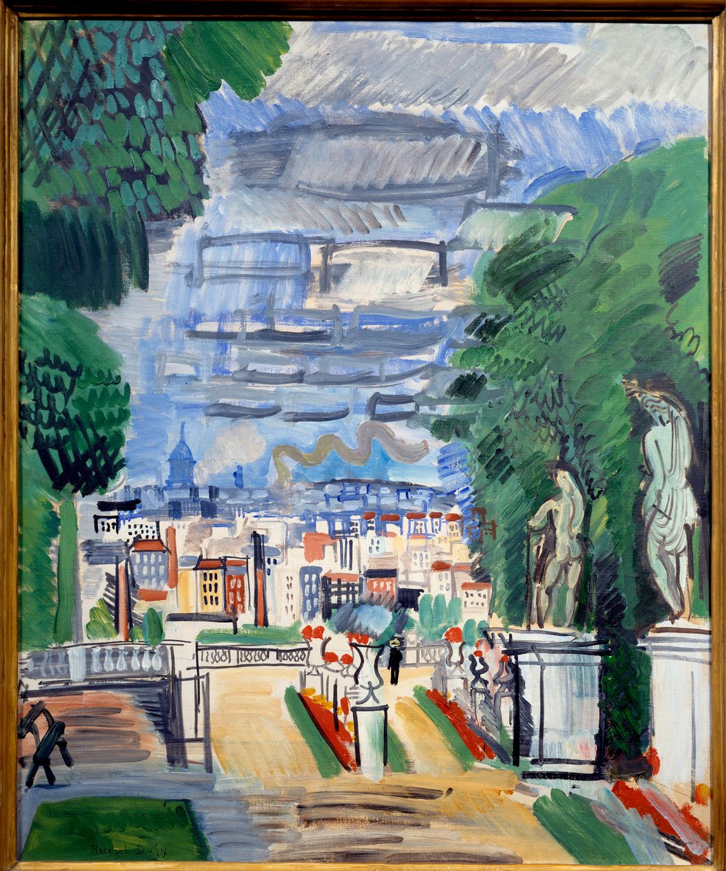 Le parc de Saint Cloud, 20. vuosisata (öljy kankaalle) tekijältä Raoul Dufy