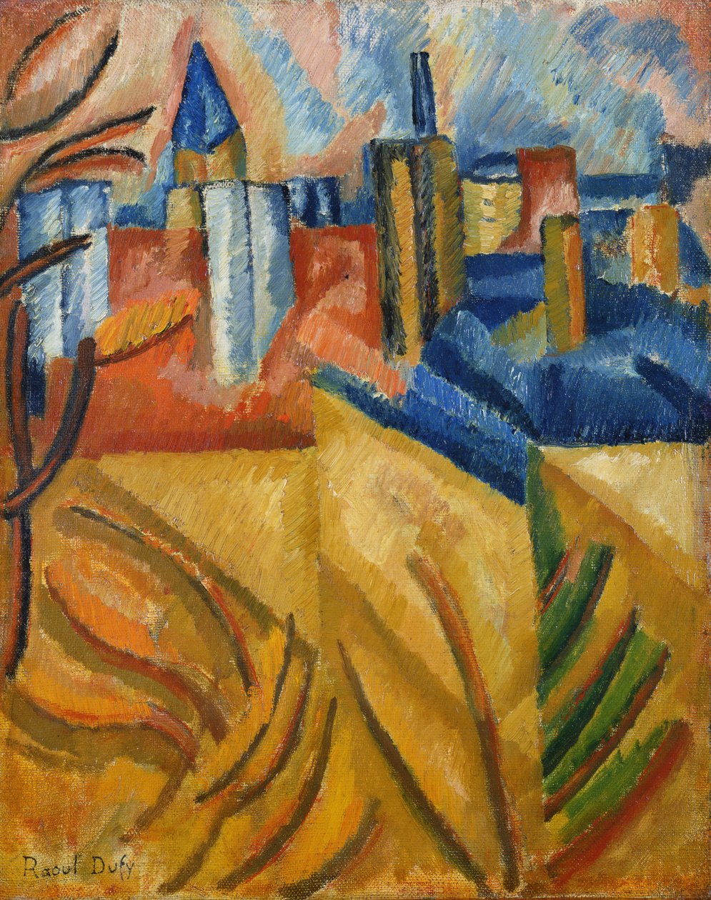 Katot Rue Seguierilta katsottuna tekijältä Raoul Dufy
