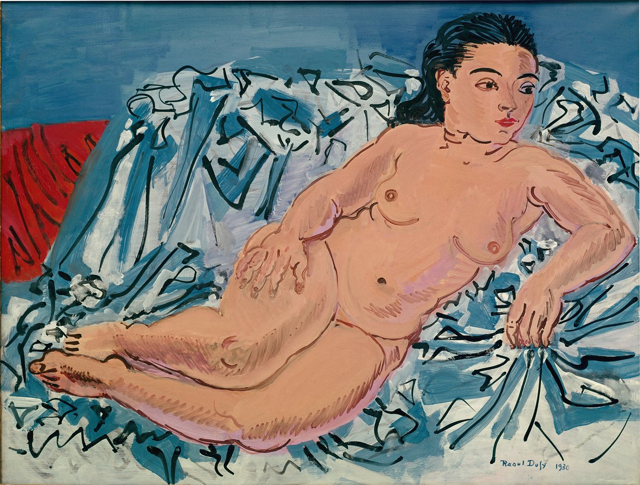 Alaston nainen (öljy kankaalle) tekijältä Raoul Dufy