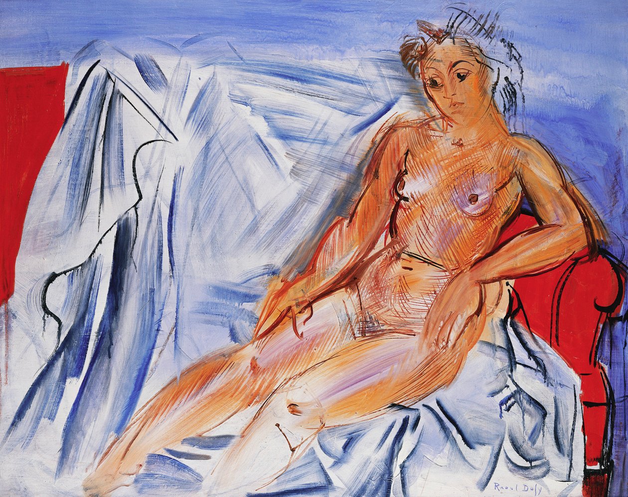 Alasti sohvalla; Nu au Canape tekijältä Raoul Dufy