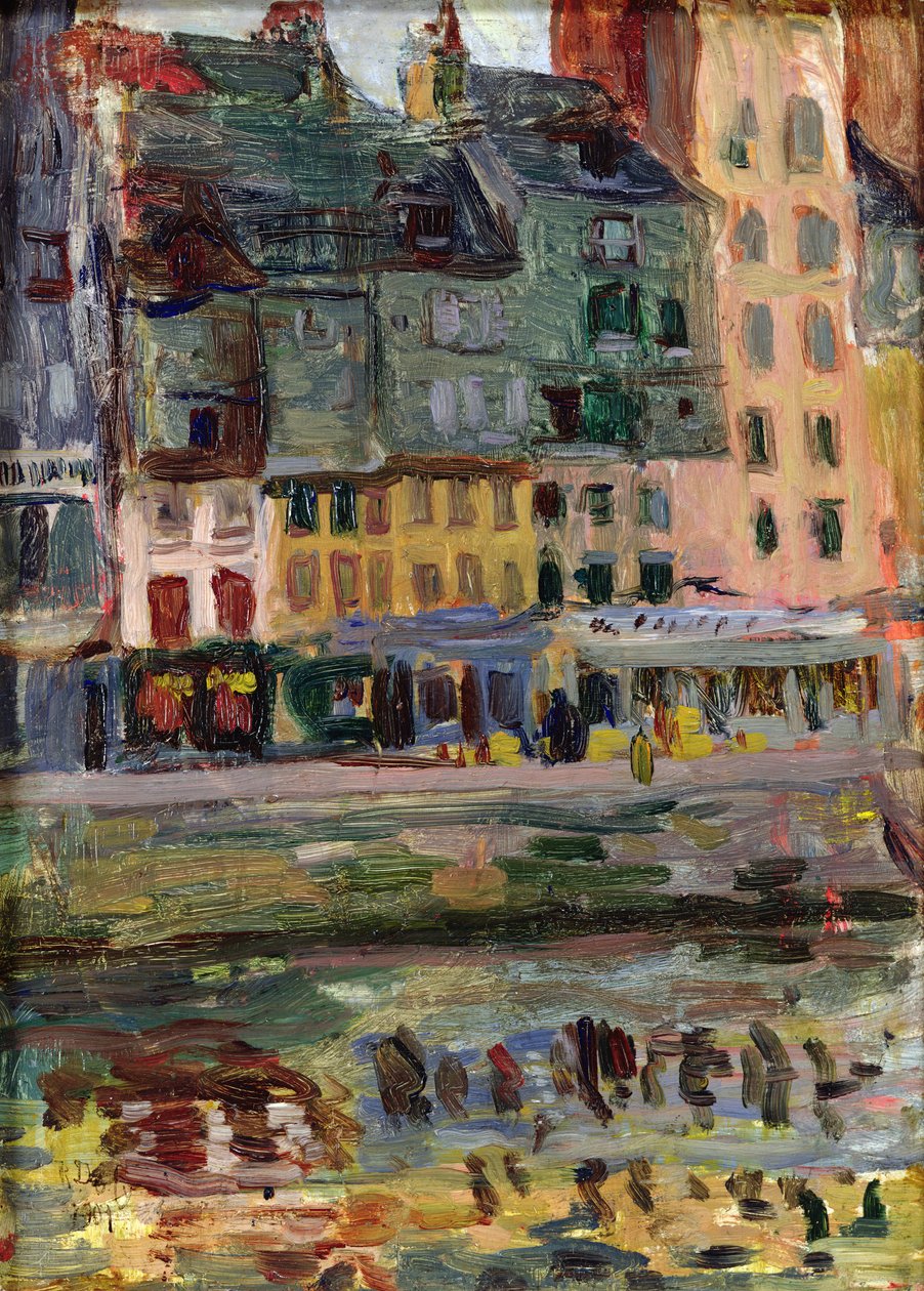 Vanhoja taloja Le Havren satamassa tekijältä Raoul Dufy