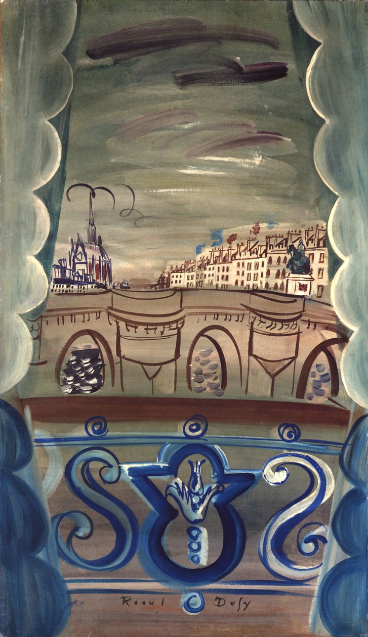 Avoin ikkuna Pont Neufille tekijältä Raoul Dufy