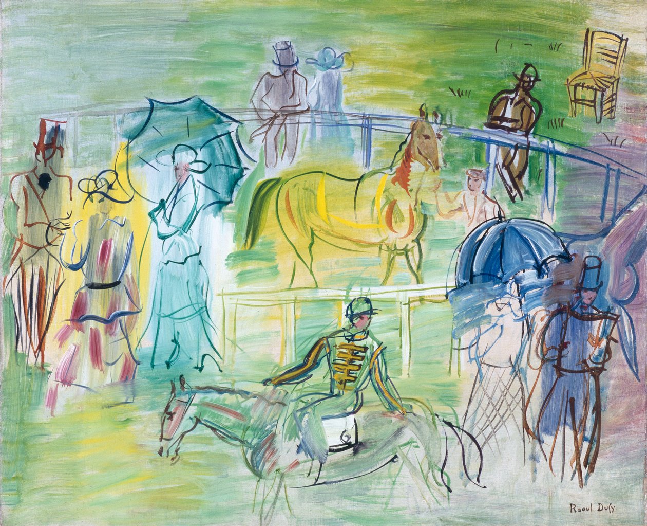 Paddock (öljy kankaalle) tekijältä Raoul Dufy