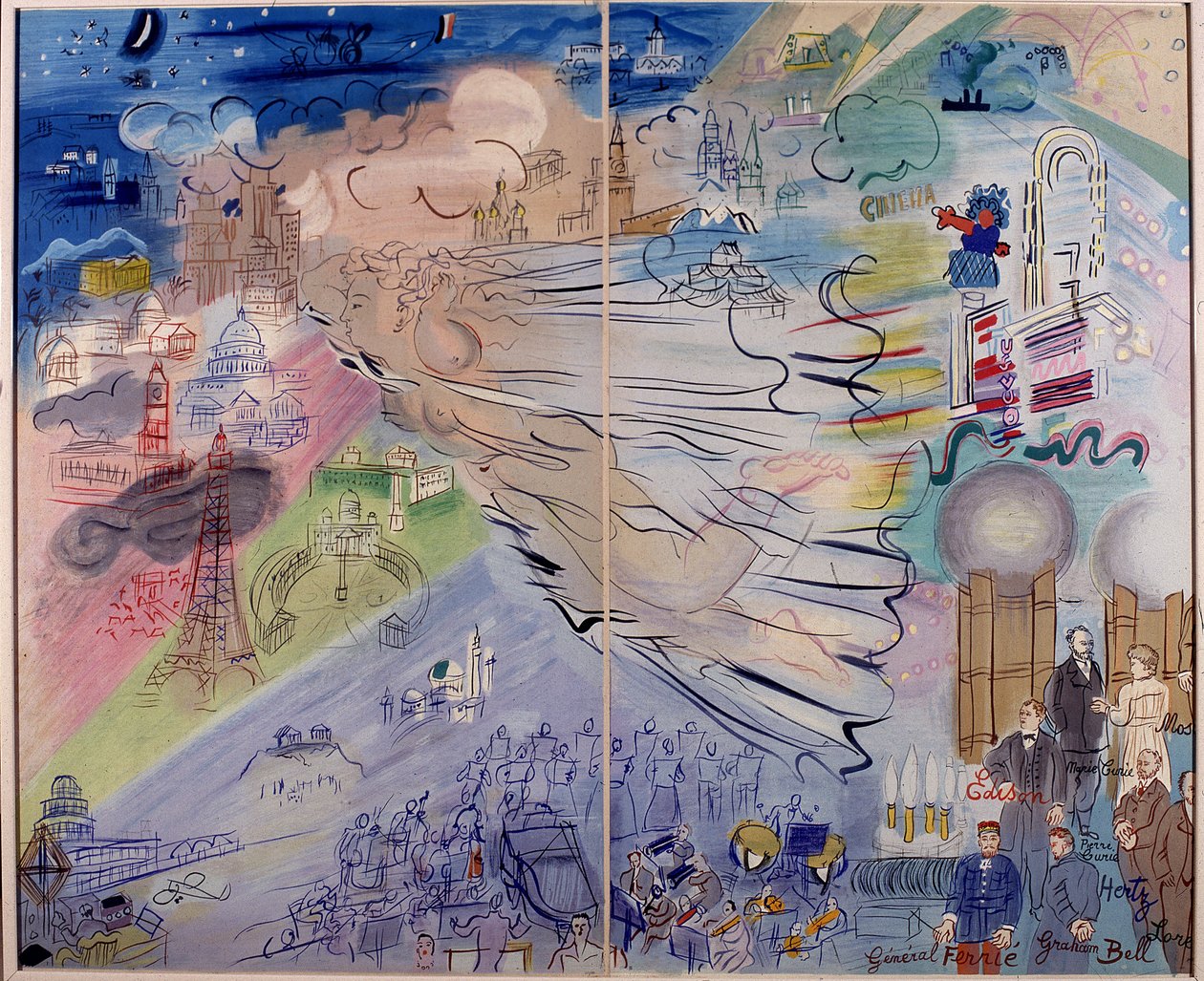 Raoul Dufyn (1877-1953) maalaus "La Fee Electricite". tekijältä Raoul Dufy