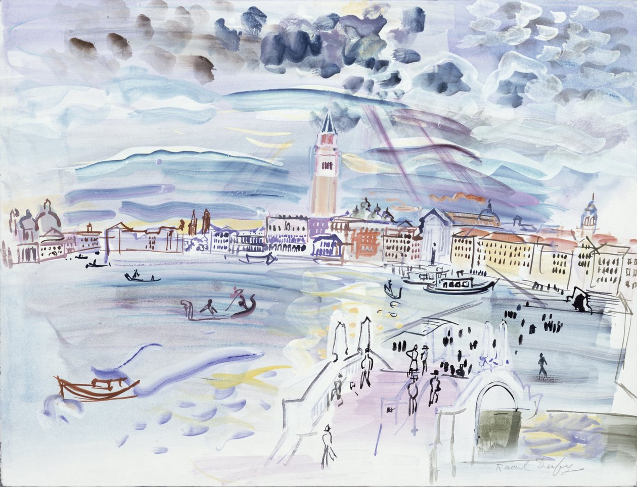 Riva degli Schiavoni, Venetsia tekijältä Raoul Dufy