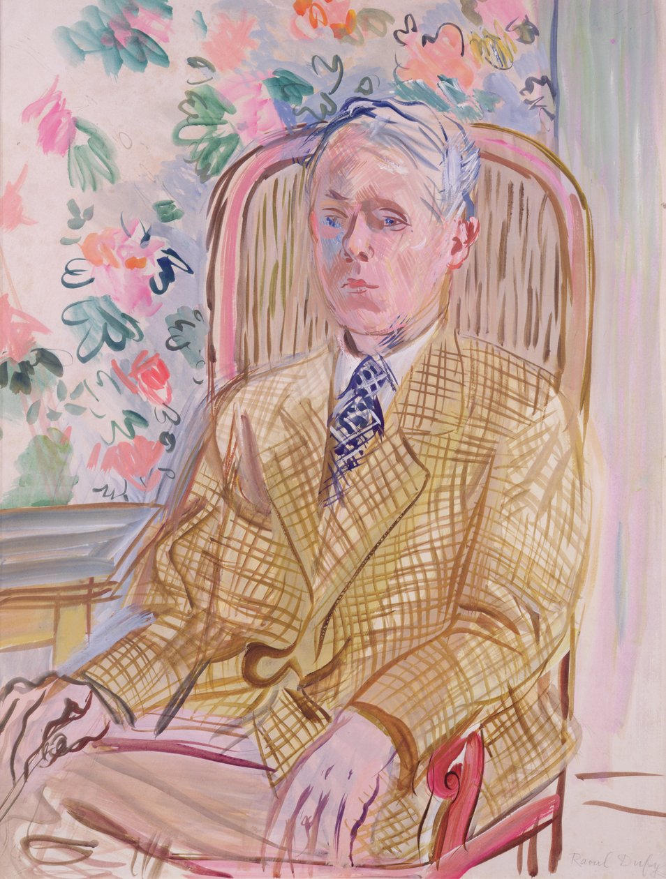 Omakuva (vesiväri paperille) tekijältä Raoul Dufy