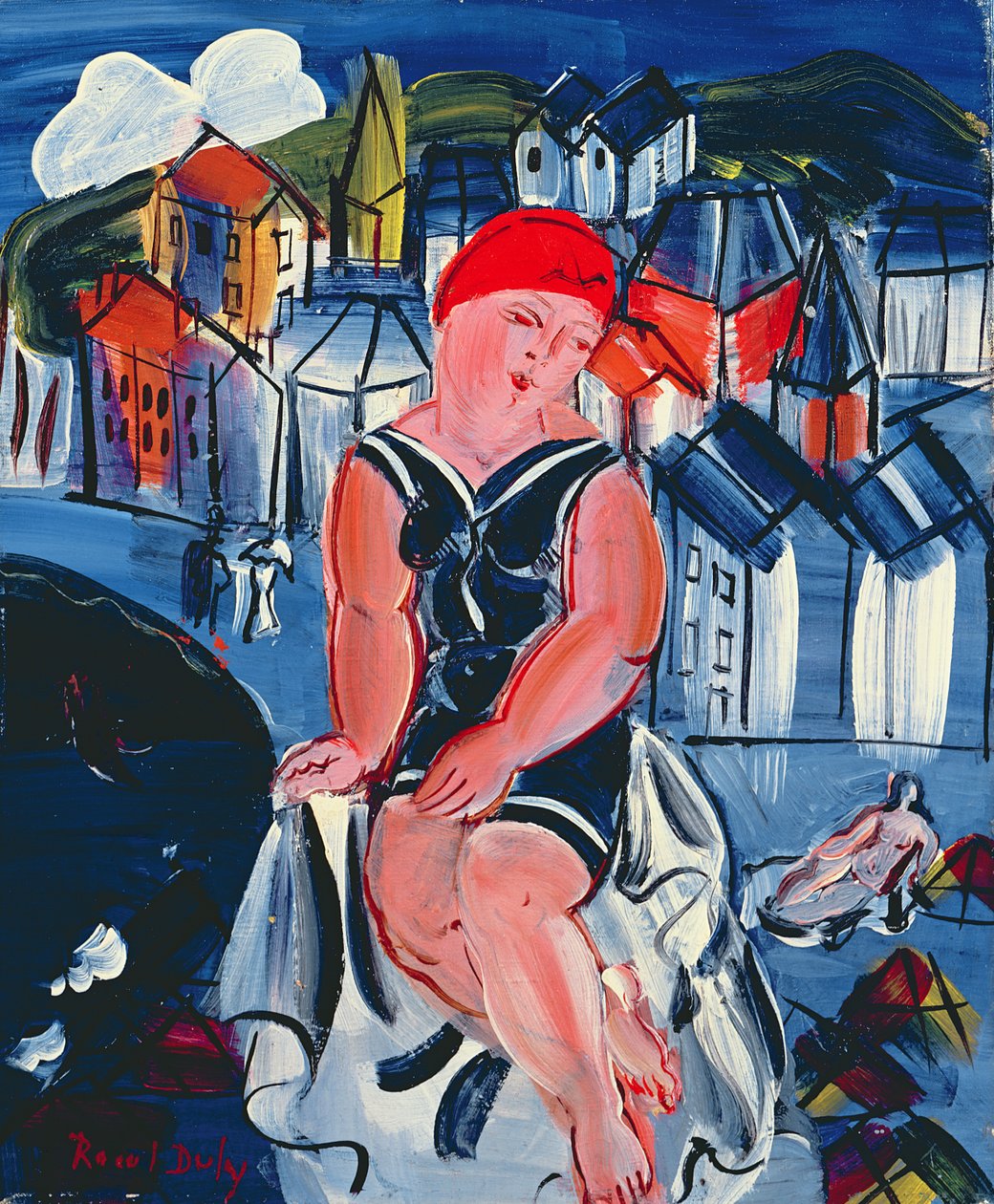 Pieni kylpylä Sainte Adresseissa tekijältä Raoul Dufy