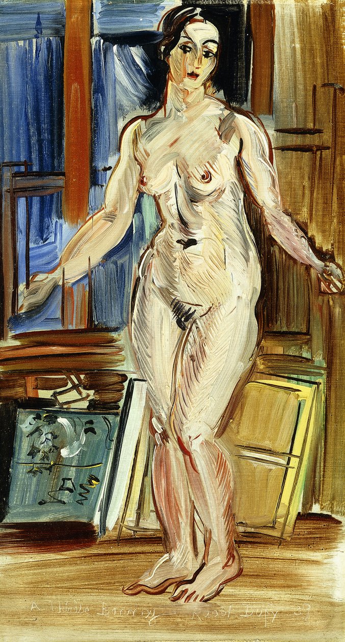 Seisova alaston; Nu Debout tekijältä Raoul Dufy