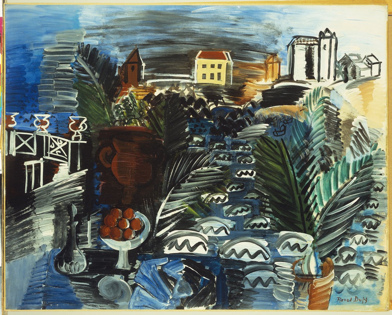 Asetelma meren rannalla tekijältä Raoul Dufy