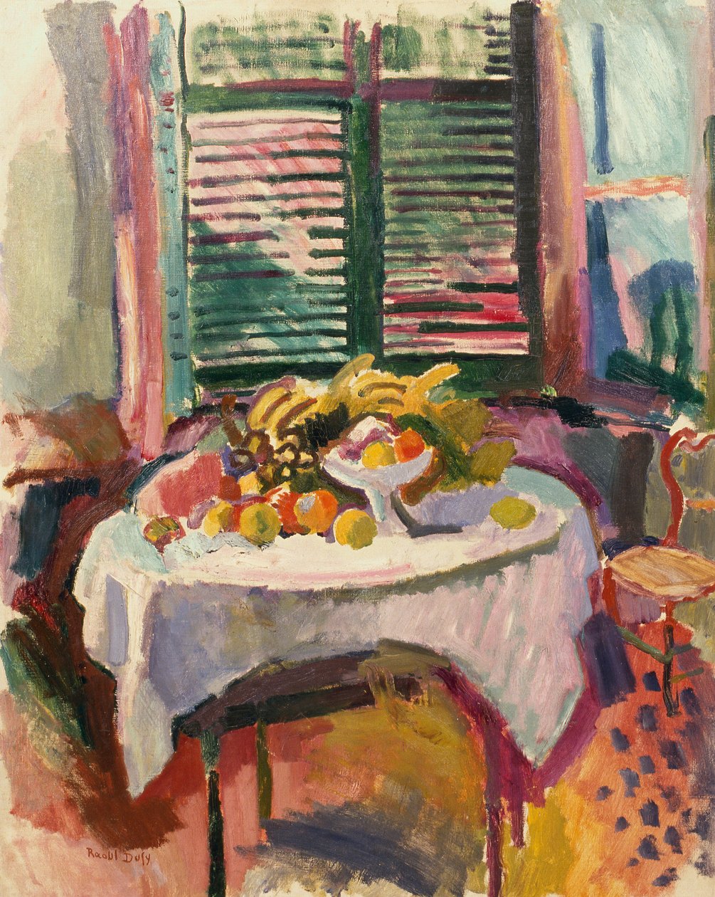 Still Life suljettujen ikkunaluukkujen kanssa tekijältä Raoul Dufy